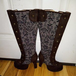 Demonia Brown Suede Boots NIB